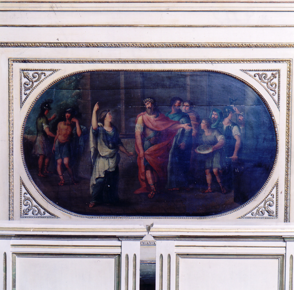 offerta di ricchezze alla Santa, offerta di ricchezze alla Santa (dipinto, serie) - ambito tardo-manierista siciliano (prima metà XVII)