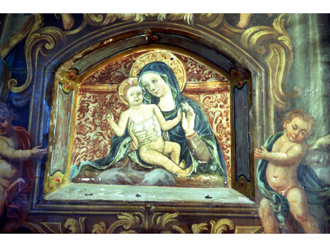 Madonna con Bambino (dipinto) - ambito Italia meridionale (fine/ inizio secc. XV/ XVI)