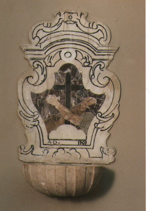 acquasantiera da parete - ambito Italia meridionale (sec. XVIII)