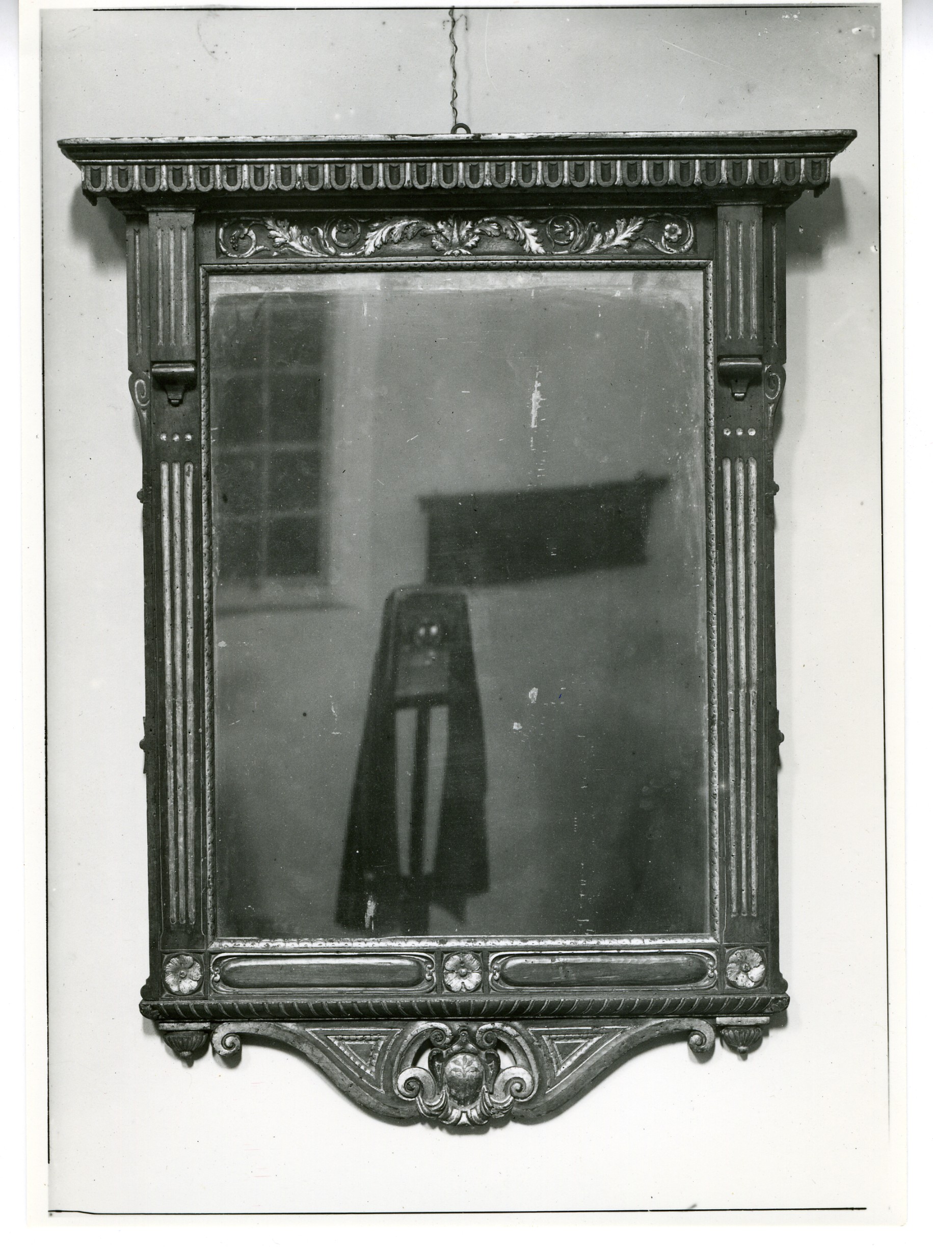 cornice con specchio (positivo) di anonimo (metà XX)