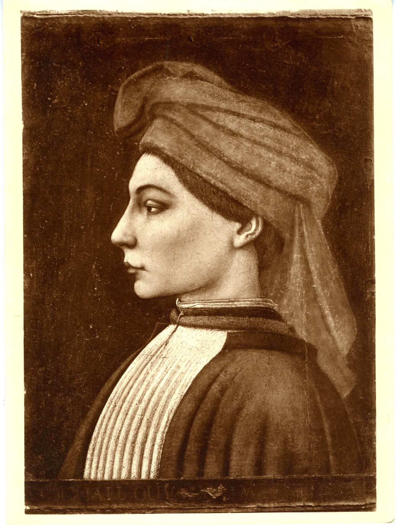 ritratto di Michele Olivieri di Domenico Veneziano - dipinto (positivo) di Domenico Veneziano (attr), Fossi, F (prima metà XX)