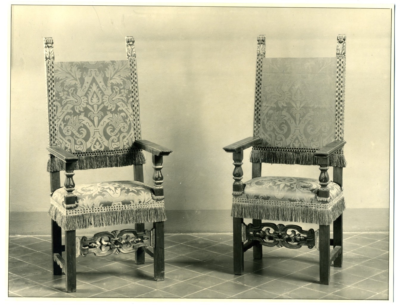 seggioloni (positivo) di anonimo - Italia centrale, Toscana o Lazio, sec. XVII (prima metà XX)