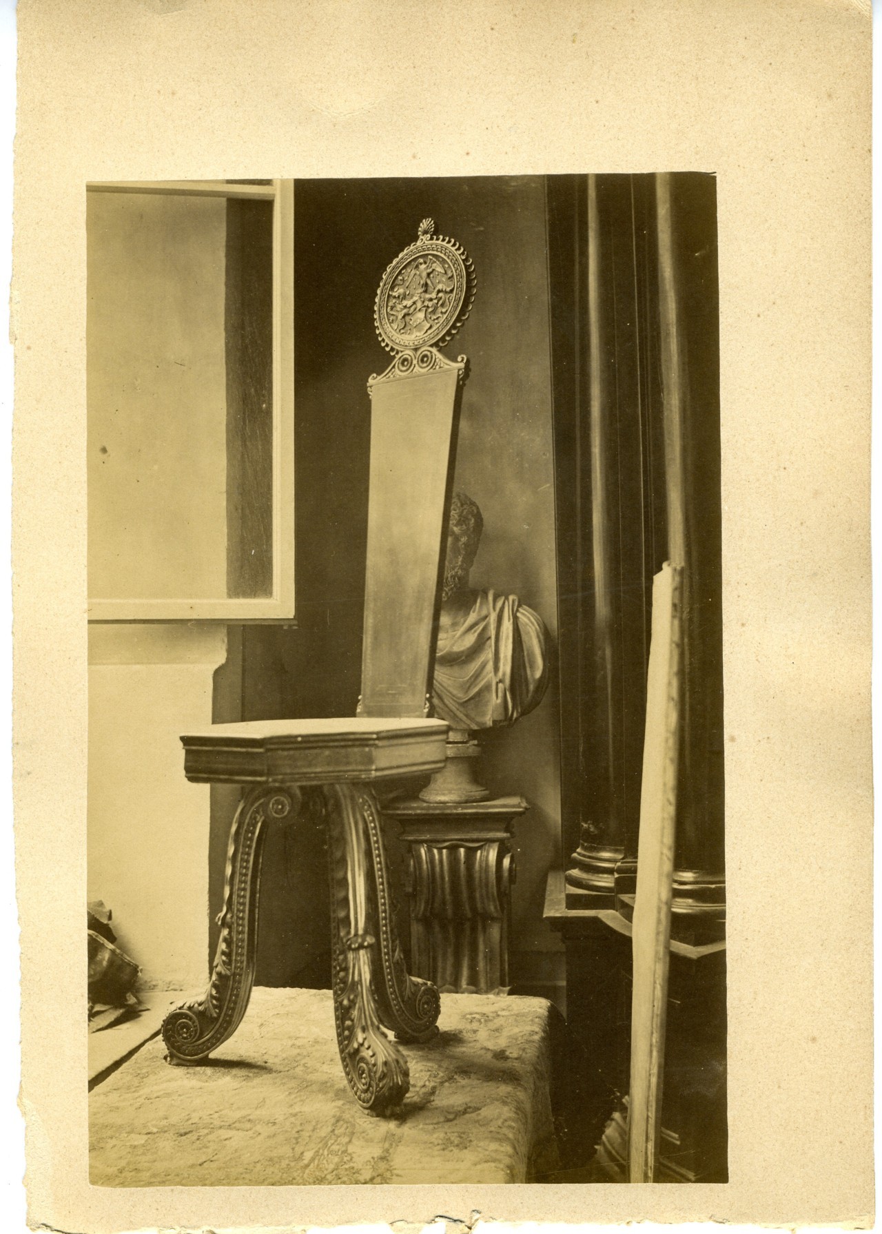 sgabello (positivo) di anonimo - manifattura toscana sec. XIX (fine/ inizio XIX/ XX)