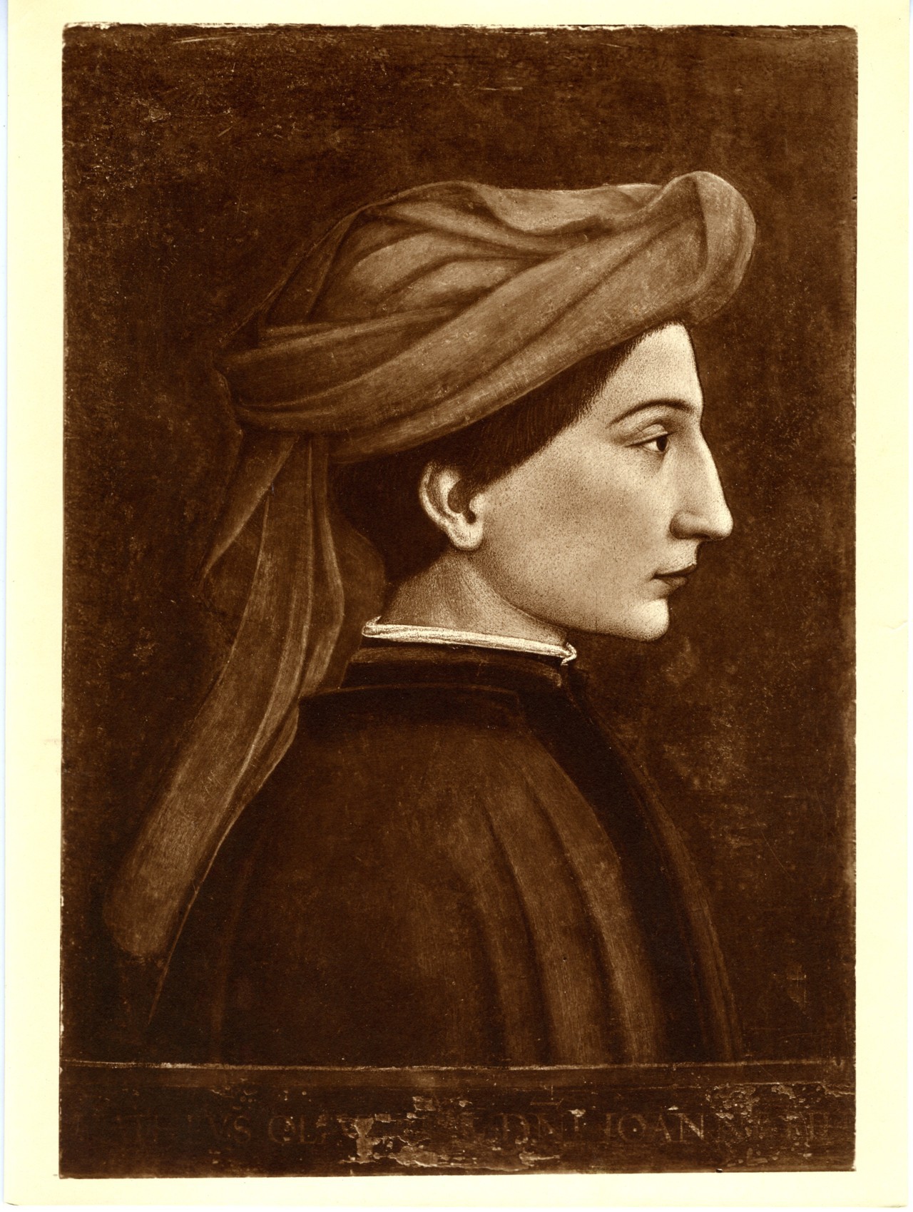 ritratto di Matteo Olivieri di Domenico Veneziano - dipinto (positivo) di Domenico Veneziano (attr), Fossi, F (prima metà XX)