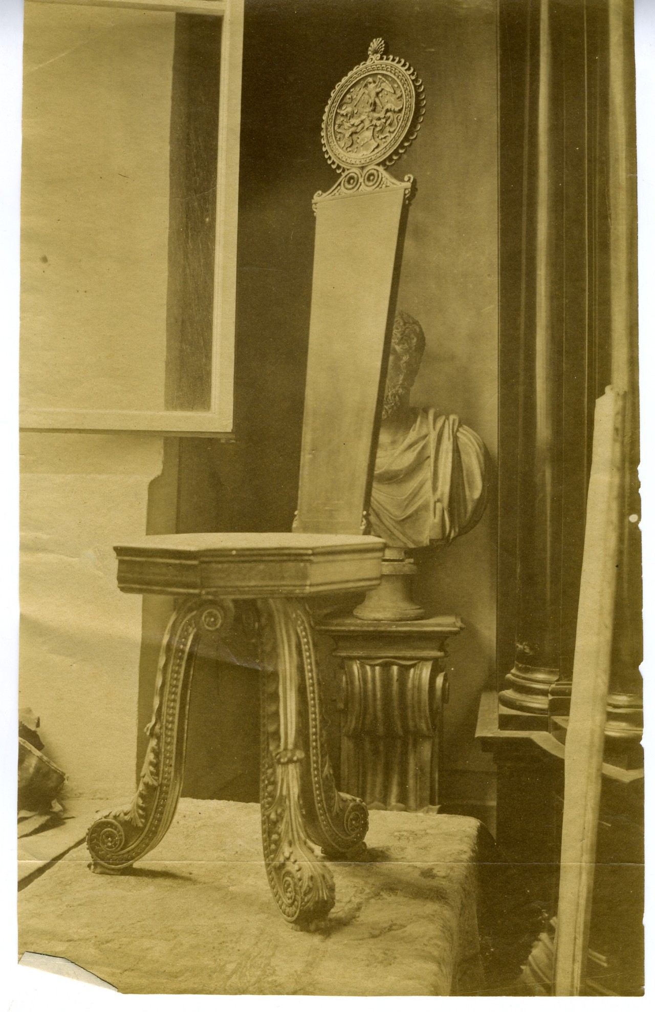 sgabello (positivo) di anonimo - manifattura toscana sec. XIX (fine/ inizio XIX/ XX)