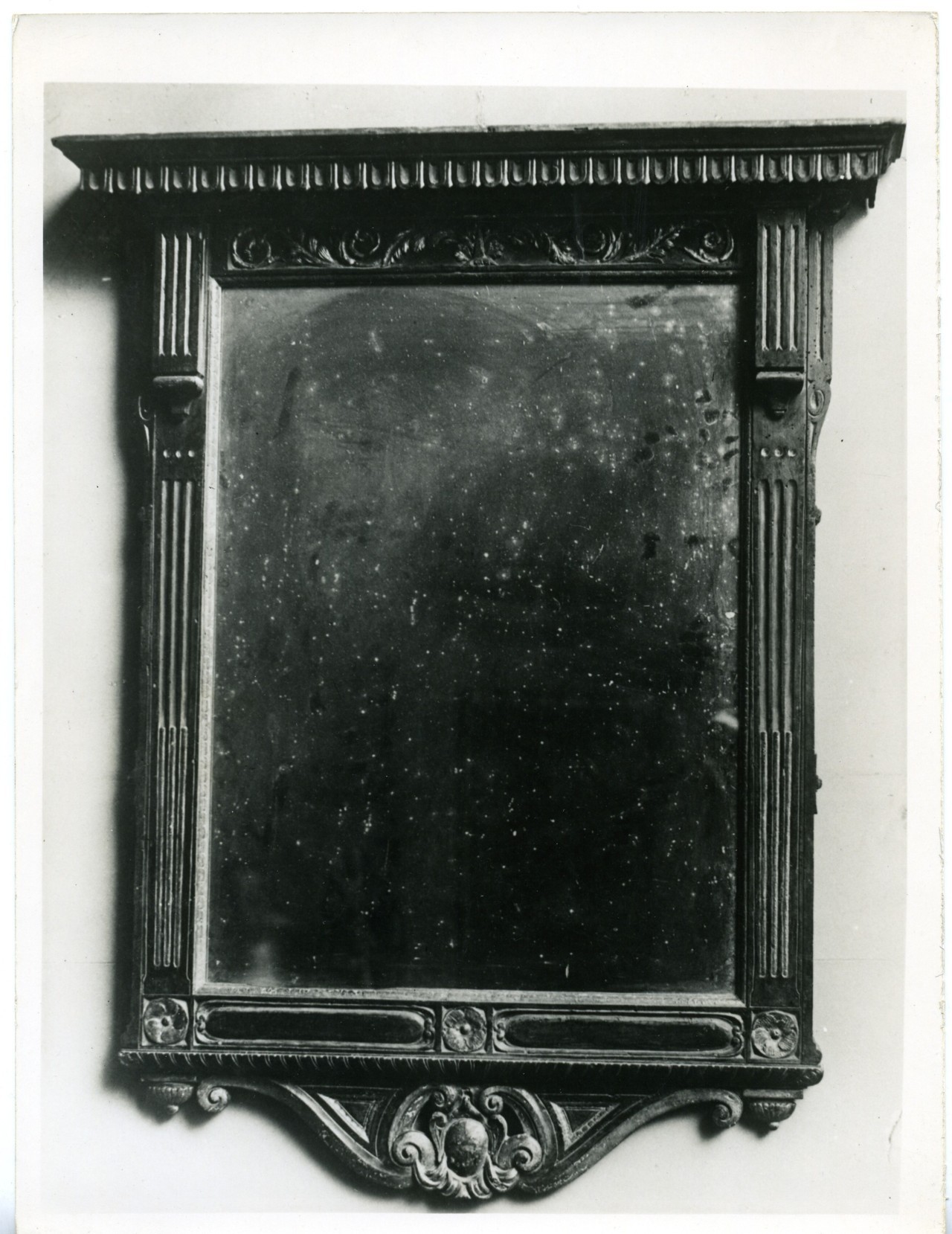 cornice con specchio (positivo) di anonimo (prima metà XX)