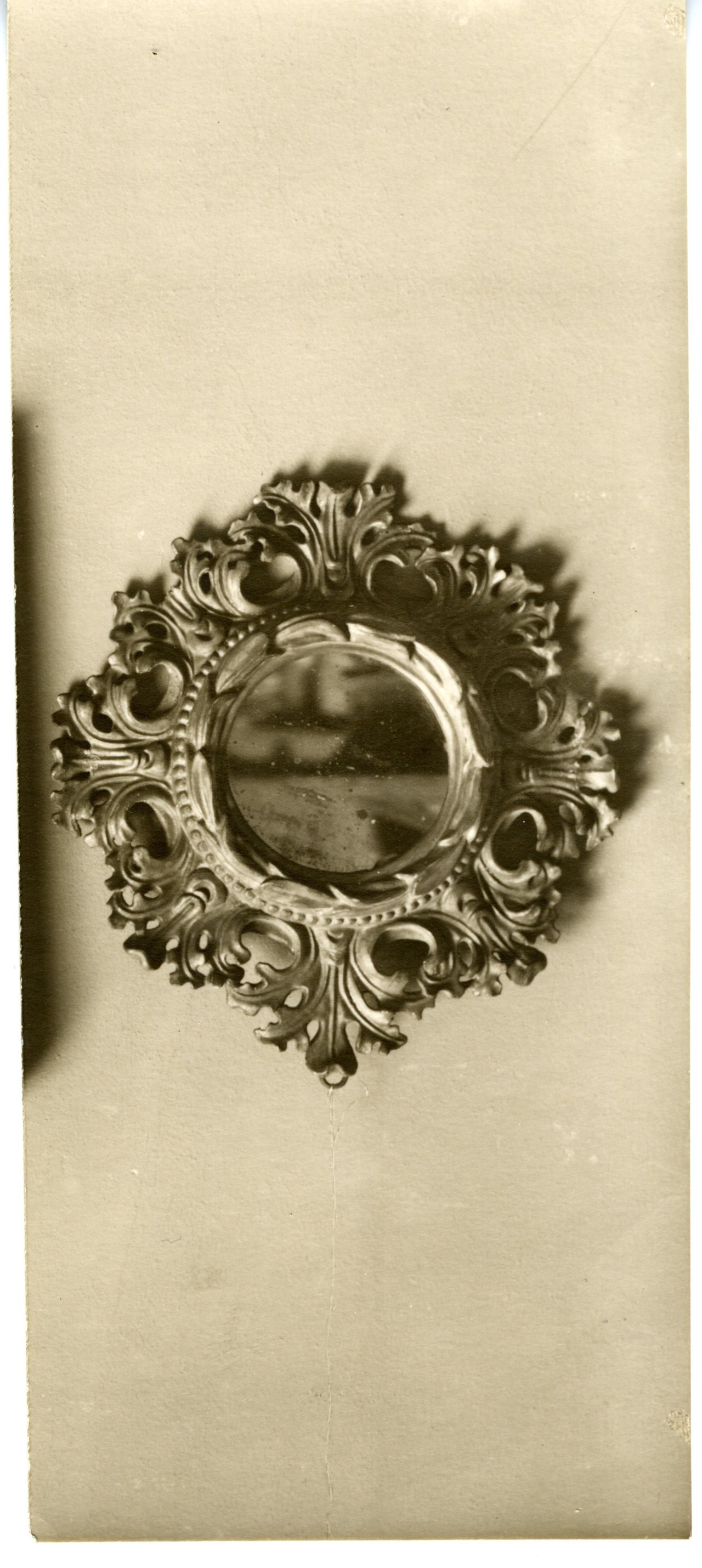 cornice con specchio (positivo) di anonimo (metà XX)