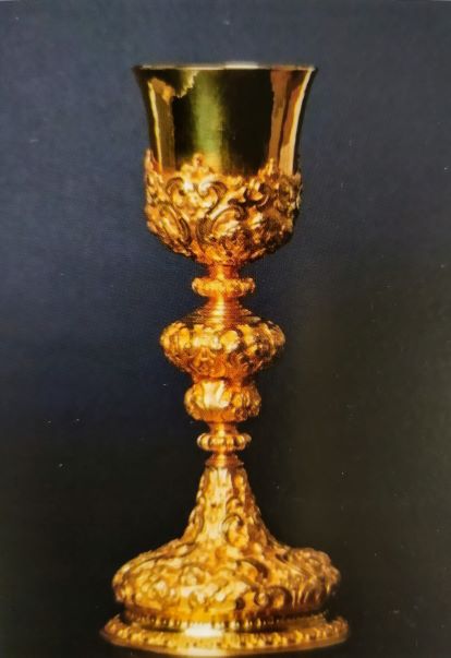 calice in oro e argento sbalzato, cesellato, bulinato (calice, opera isolata) di Saverio e Gaetano Lo Giudice (attribuito) - ambito siciliano (prima metà XVIII)