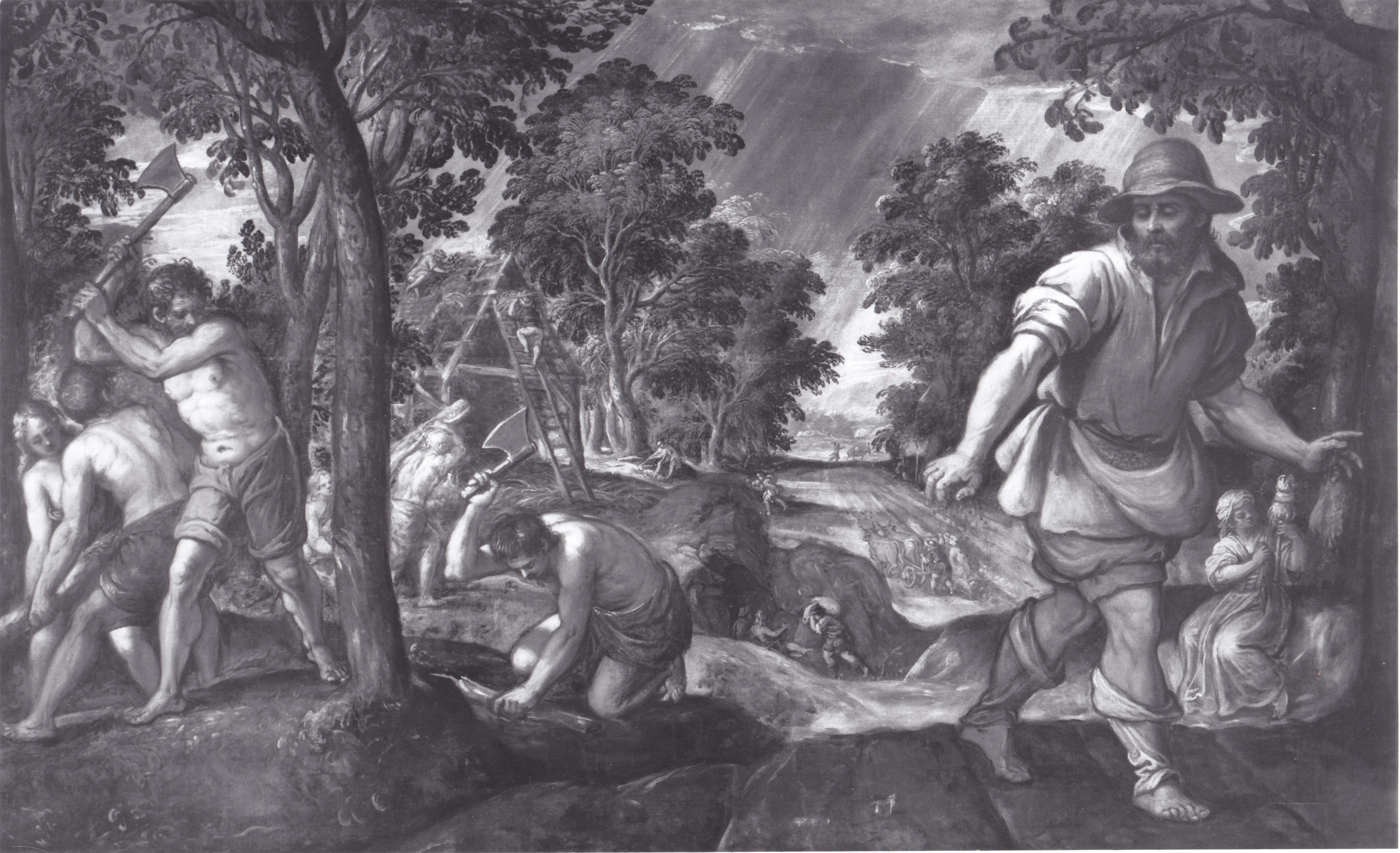 Paesaggio Boscoso, paesaggio (dipinto) di Pauwels Franck detto Paolo Fiammingo (XVI)