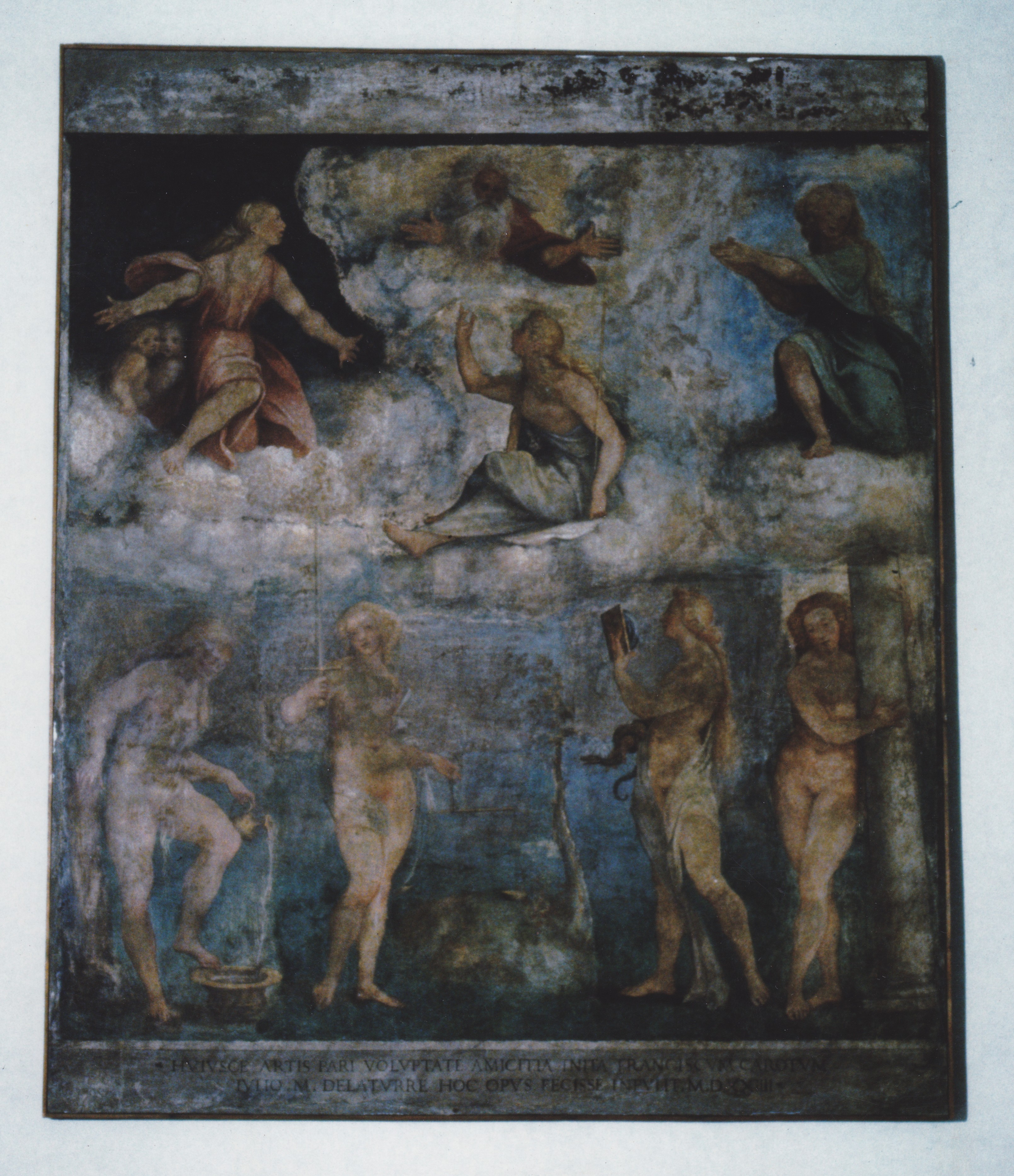 Dio Padre e le sette Virtù, Dio Padre e le sette Virtù (affresco) di Caroto Giovan Francesco (XVI)