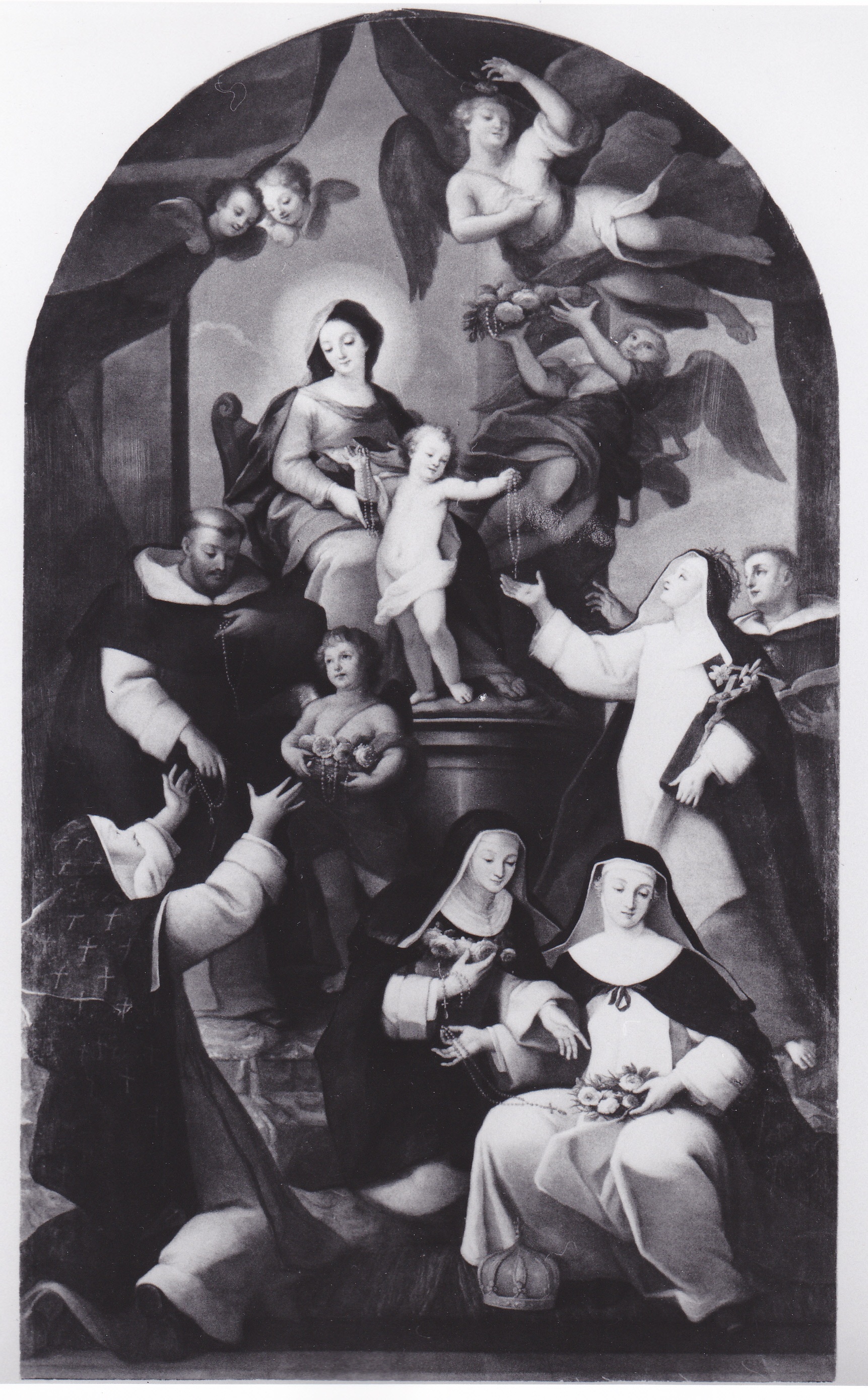 Madonna del Rosario, Madonna del Rosario (dipinto) - scuola Sebastiano Conca (prima metà XVIII)