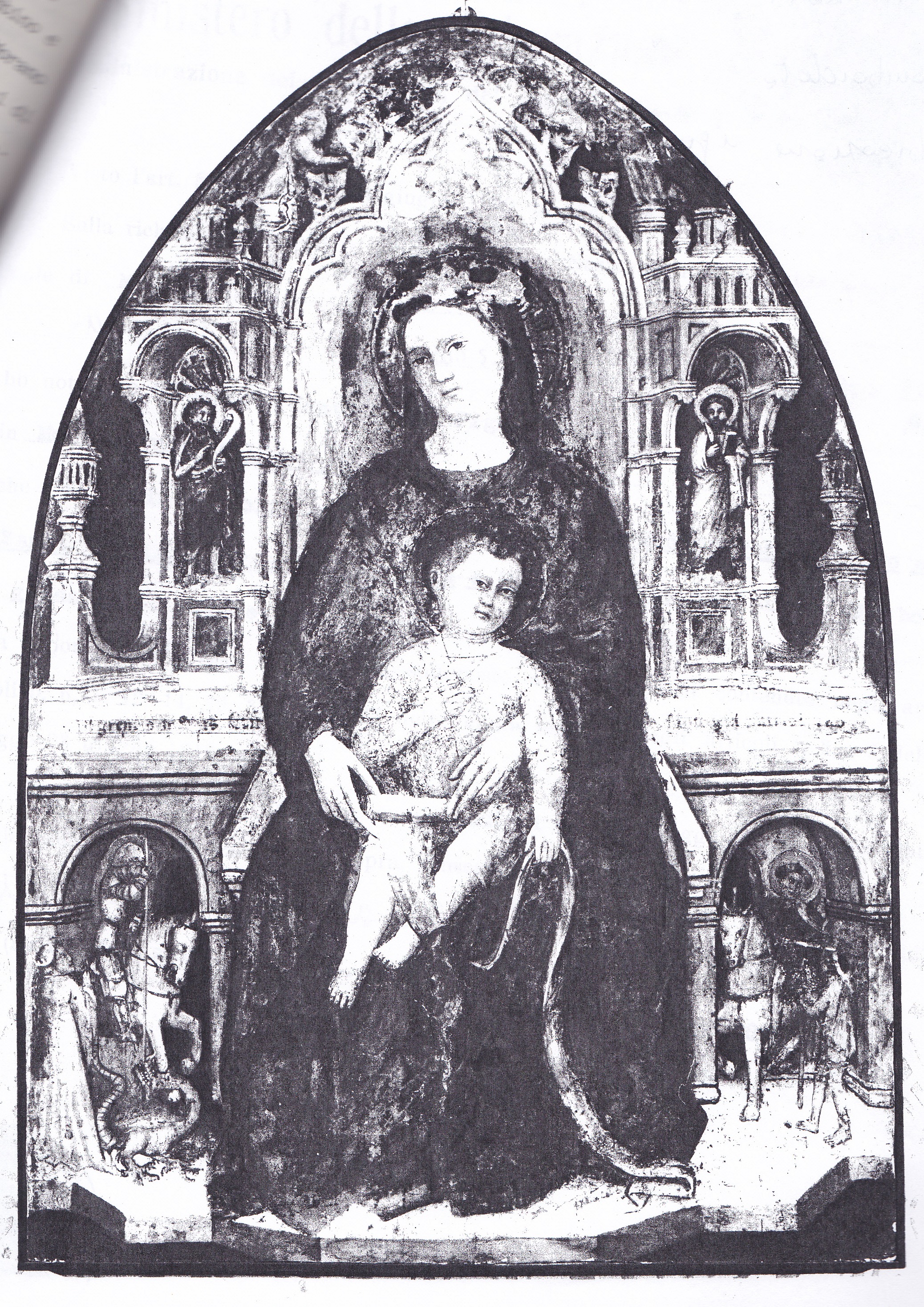 Madonna con Bambino e i Santi Giovanni, Andrea, Giorgio e Francesco, Madonna con Bambino e Santi (dipinto) di Turchi Alessandro detto Orbetto (XVII)