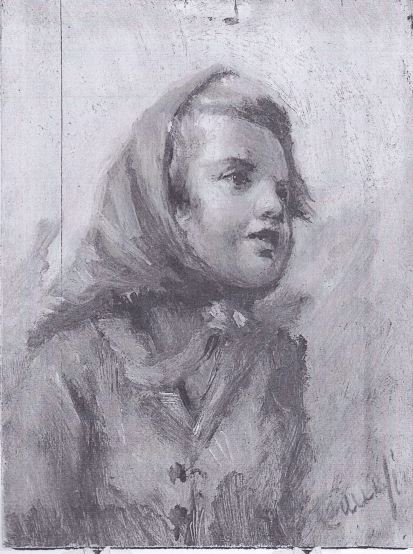 Fanciulla, ritratto di fanciulla (dipinto) di Tommasi Giuliano (prima metà XX)
