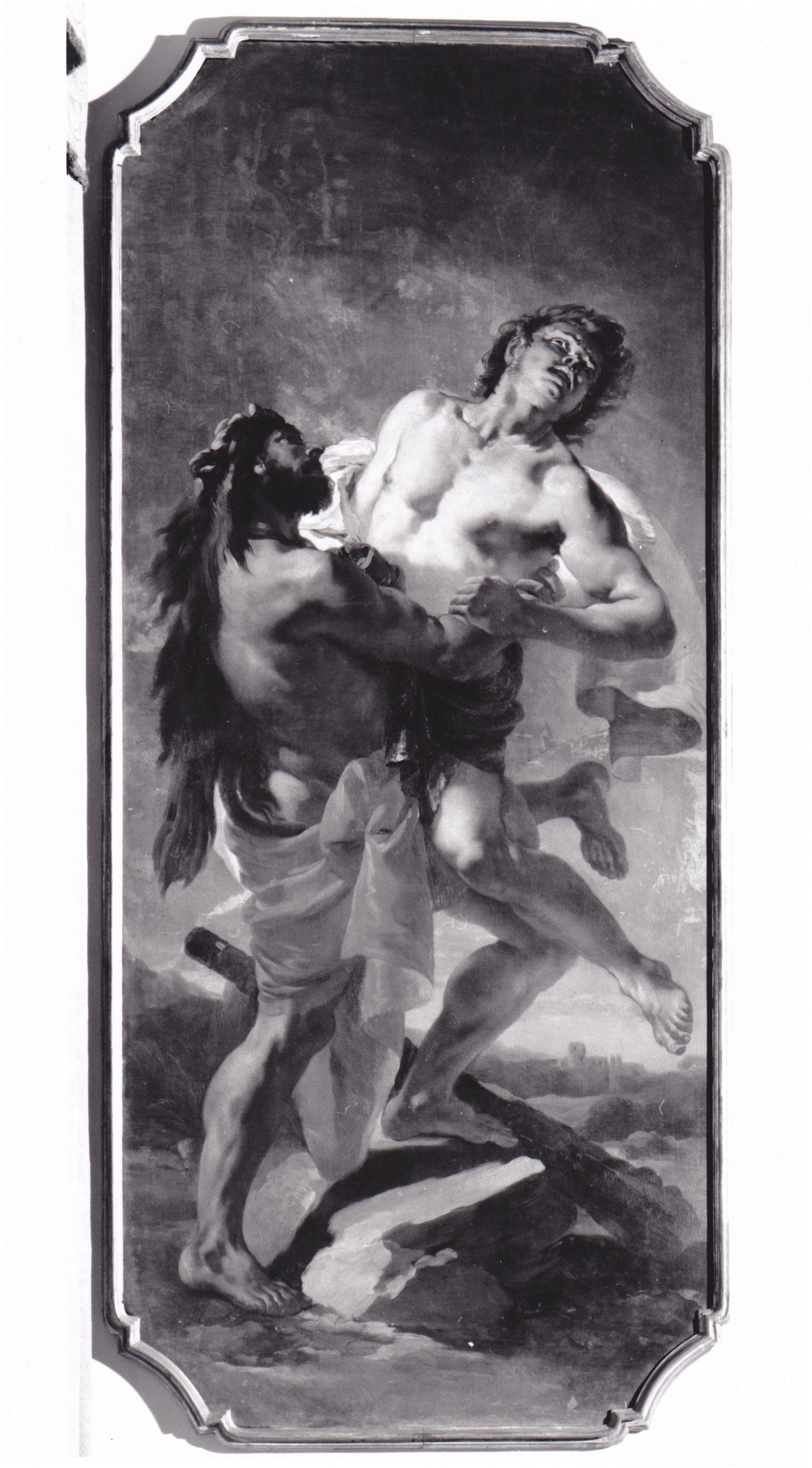 Ercole soffoca Anteo, Apollo scortica Marsia, Ulisse scopre Achille tra le figlie di Licomede, scene mitologiche (dipinto) di Tiepolo Giovanni Battista (XVIII)