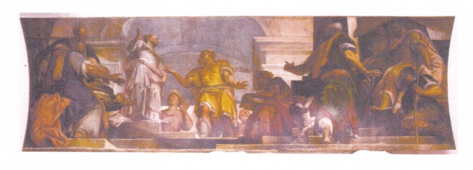 Disputa fra i filosofi, Martirio di santa Caterina, Storie di Santa Caterina (dipinto) di Fumiani Giovanni Antonio (XVII–XVIII)
