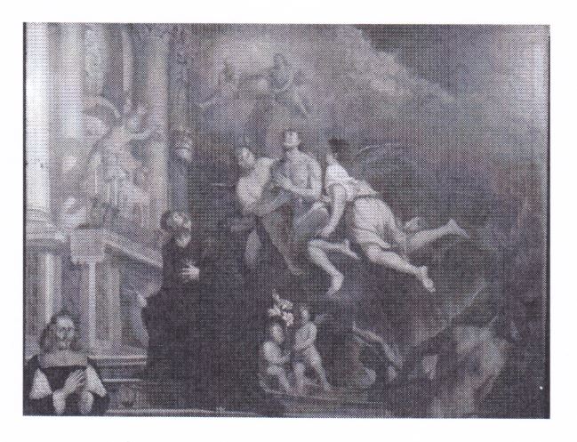 San Nicola salva l'anima di Pellegrino Osimo, Storie di San Nicola (dipinto) di Cozza Giovanni (fine XVII)