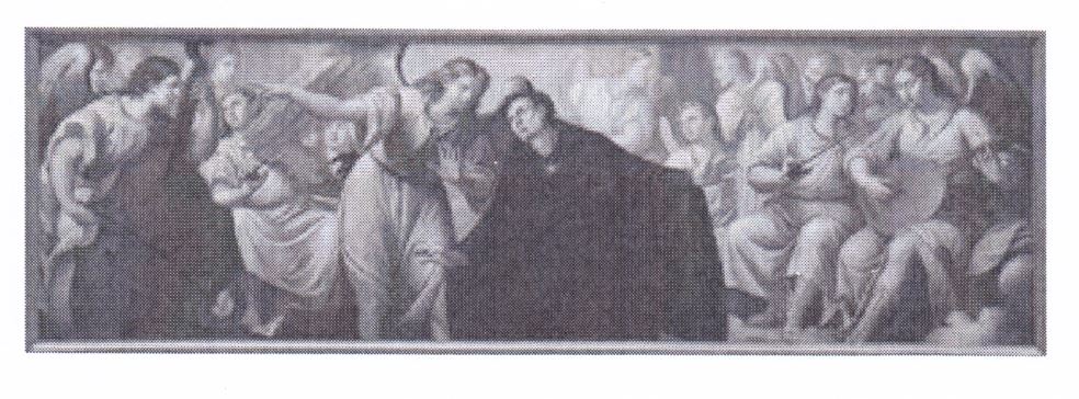 San Nicola e le melodie angeliche, Coppia di tele raffiguranti angeli, Storie di San Nicola (dipinto) di Tomasini Giuseppe (fine XVII)