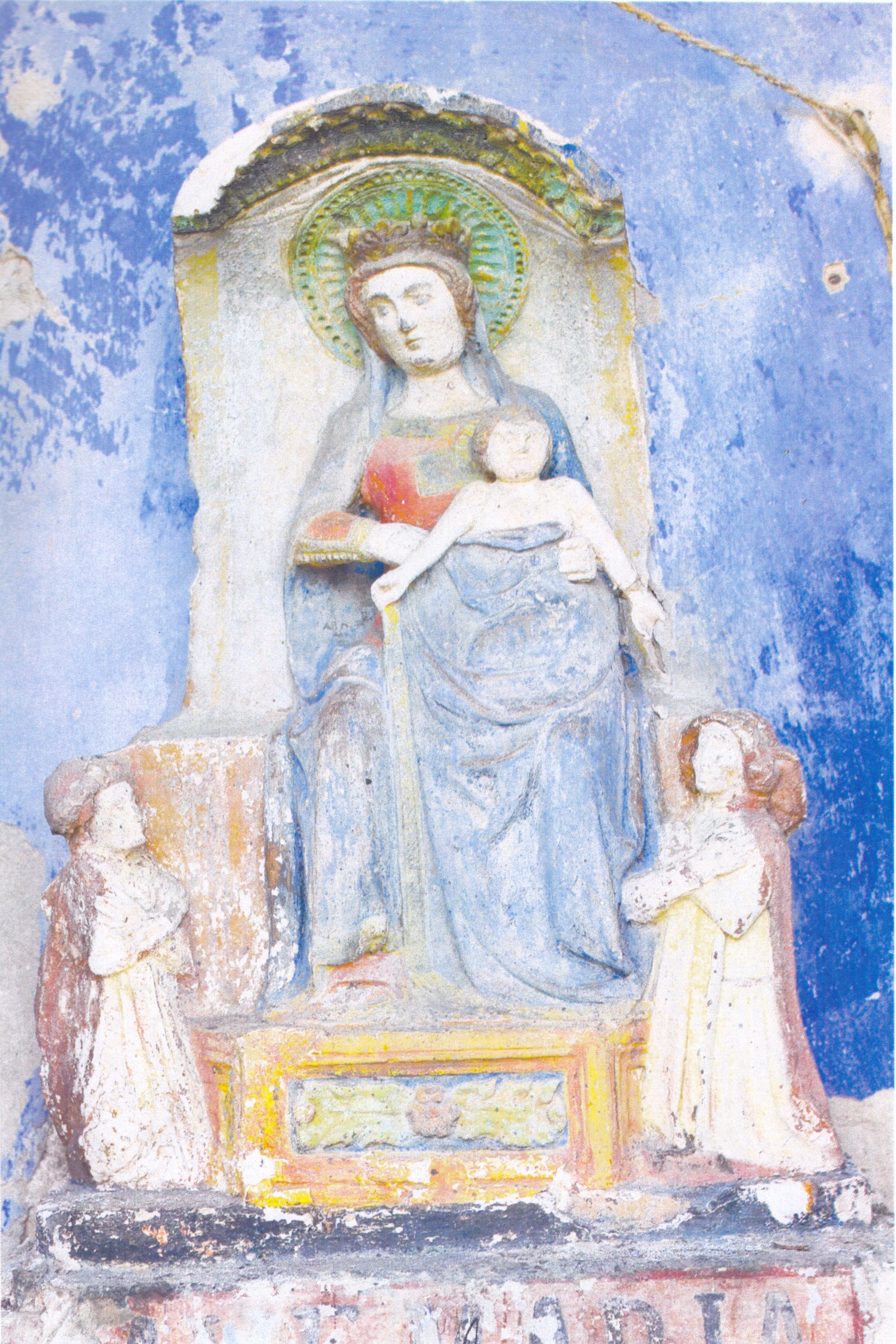 Madonna con il Bambino e donatori, Madonna con il Bambino e donatori (rilievo) - ambito veronese (terzo quarto XIV)