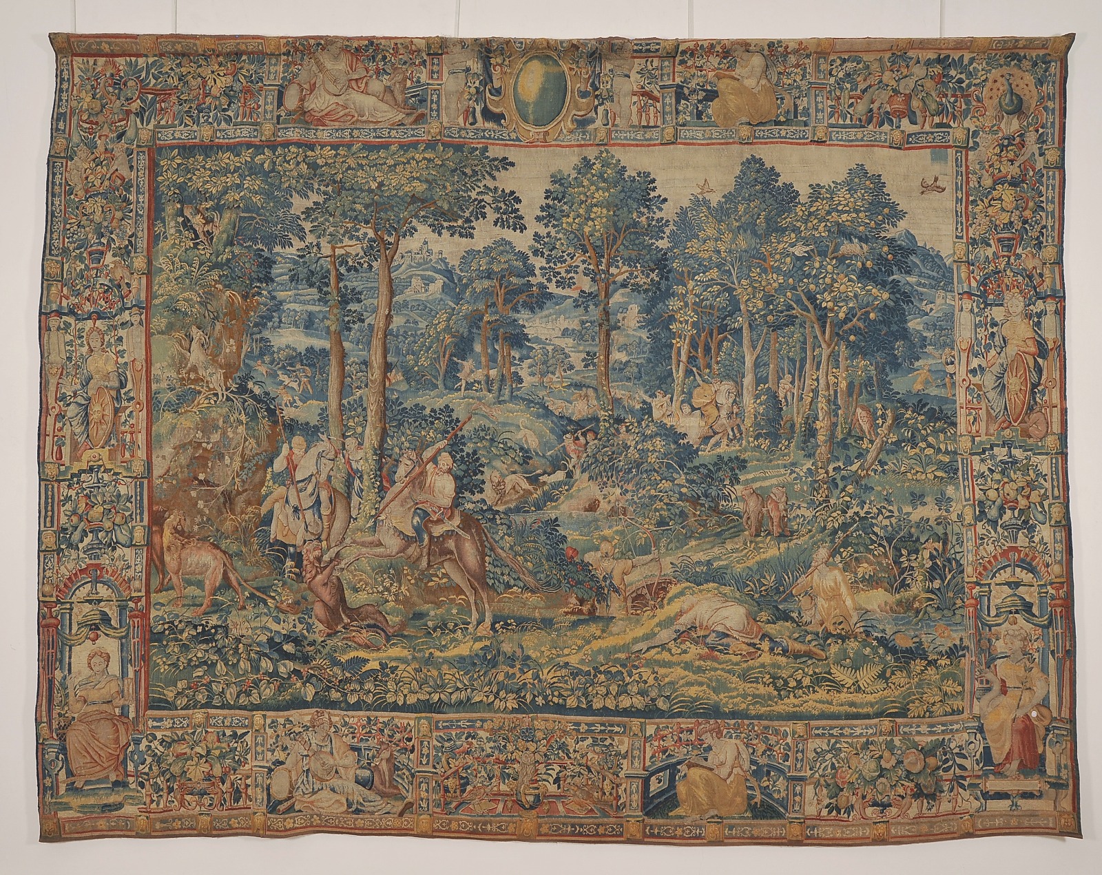 scena di caccia (arazzo, opera isolata) - manifattura di Bruxelles (primo quarto XVII)