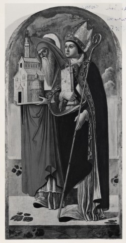 San Girolamo e San Ludovico di Tolosa (dipinto, frammento) di Bellini Giovanni detto Giambellino (e aiuti) (seconda metà XV)