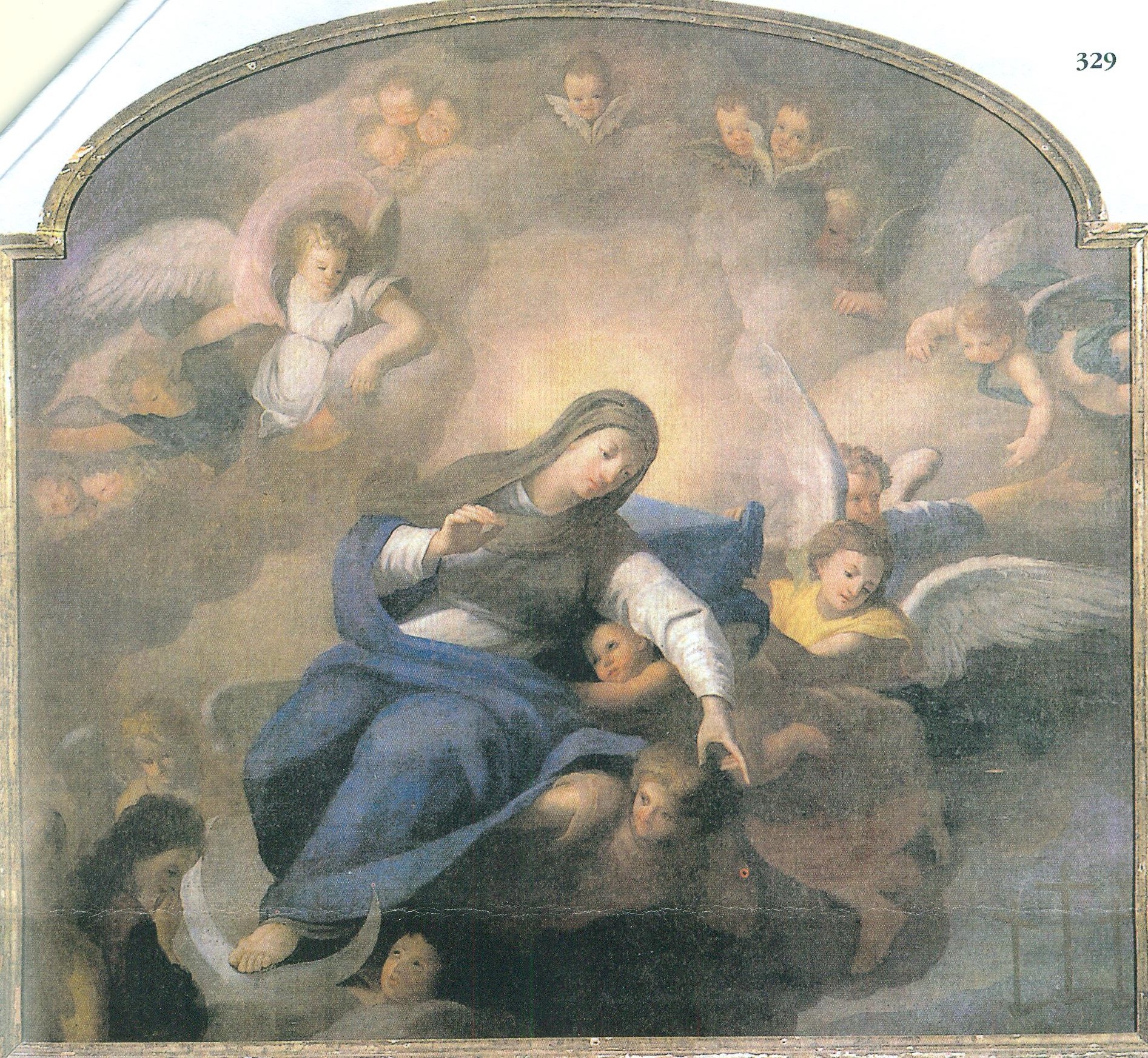 Apparizione della Vergine (a S. Ignazio nella grotta di Manresa), apparizione della Madonna a Sant'Ignazio di Loyola (dipinto, opera isolata) di Castiglione Giuseppe (inizio XVIII)