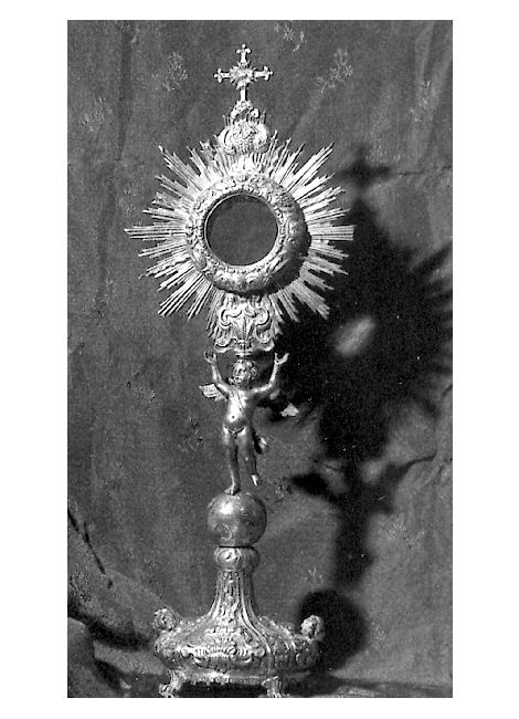 ostensorio - a raggiera di A. G (sec. XVIII)