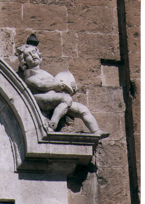 angioletto con mitra (scultura) - ambito pugliese (prima metà sec. XVIII)