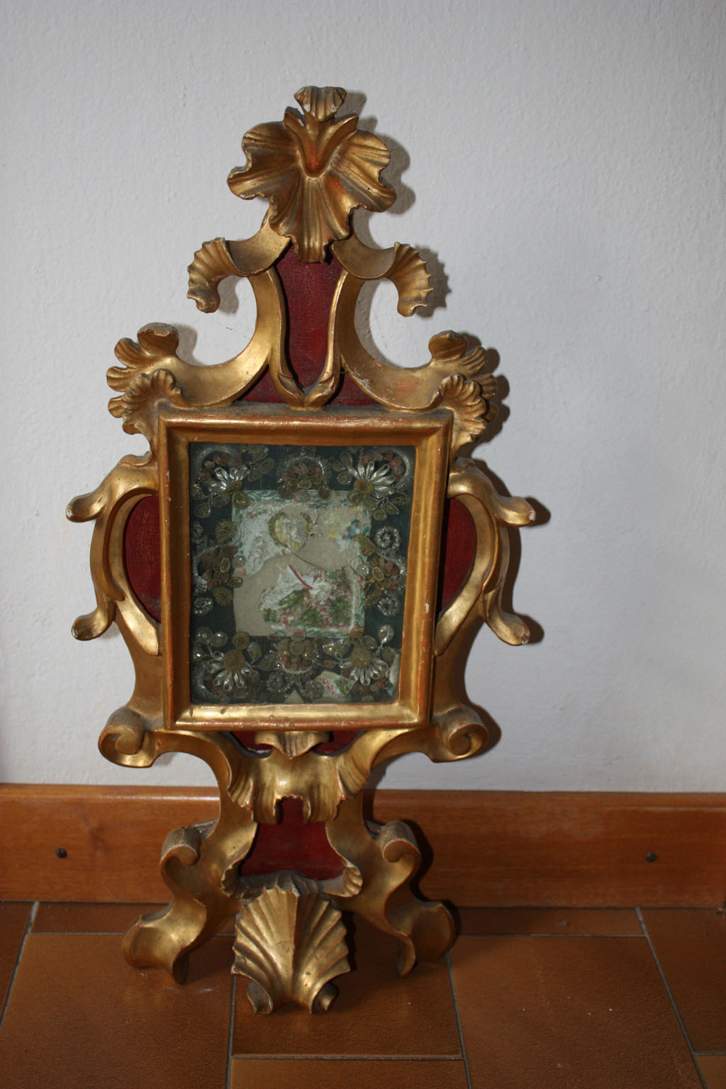 Reliquario con pasta di reliquia (reliquiario - a tabella, opera isolata) - bottega goriziana (prima metà XVIII)