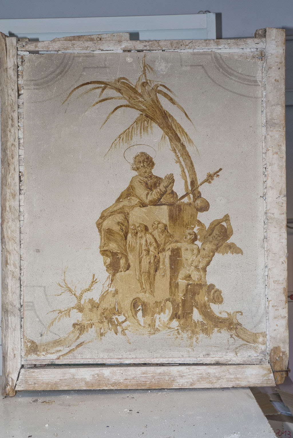 San Giuseppe, San Giuseppe (affresco, frammento) di Chiarottini, Francesco (attribuito) - ambito veneto-friulano (seconda metà XVIII)