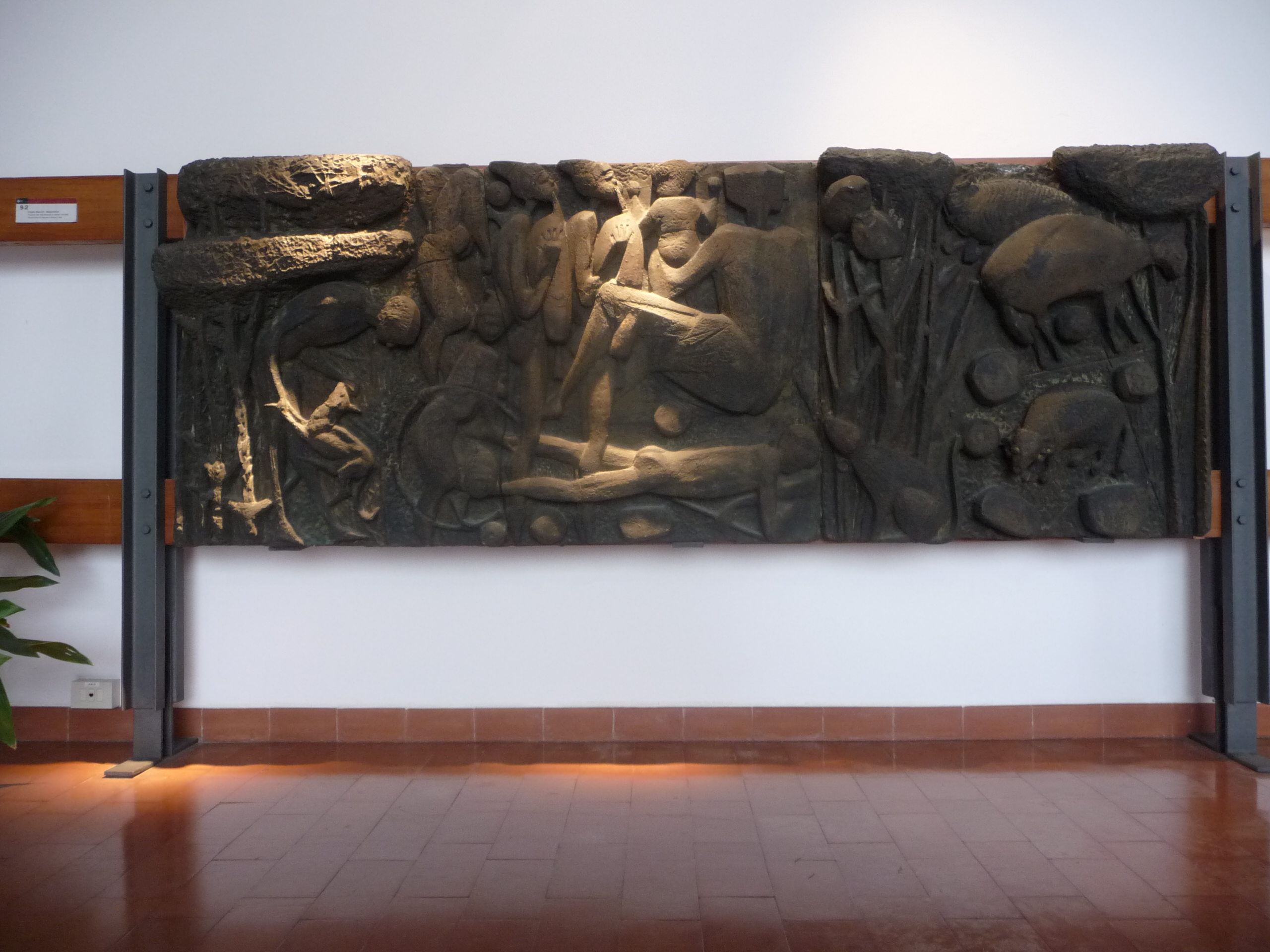Pastori, Figure umane (bassorilievo, opera isolata) di Biancini, Angelo (attribuito) (terzo quarto XX)
