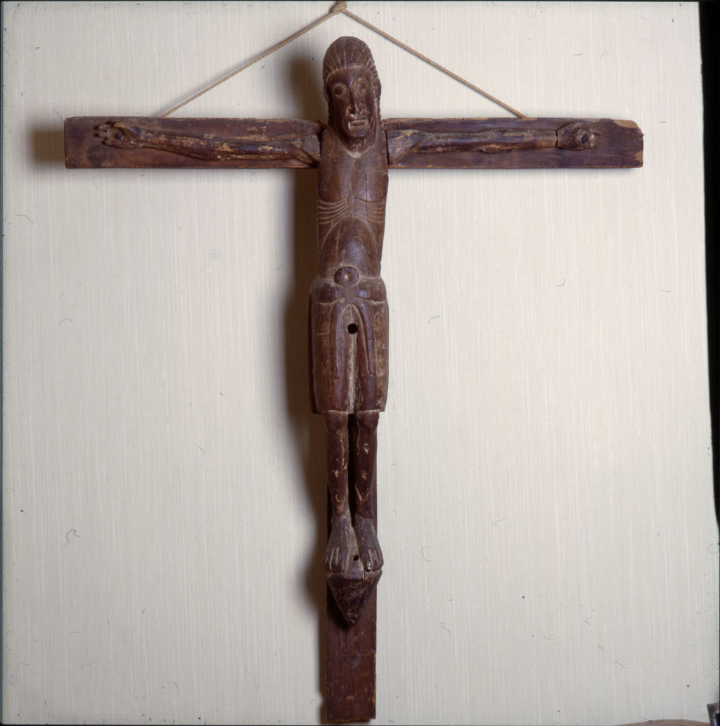 Crocifisso, Gesù crocifisso (crocifisso, opera isolata) - ambito renano (metà XII)