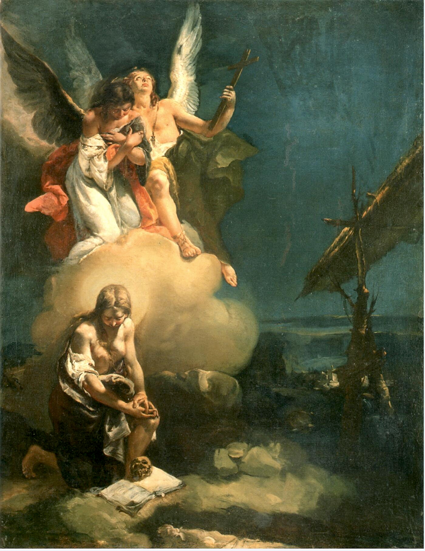 Santa Maria Maddalena penitente (dipinto, opera isolata) di Tiepolo Giovanni Battista (attribuito) (prima metà Sec. XVIII)