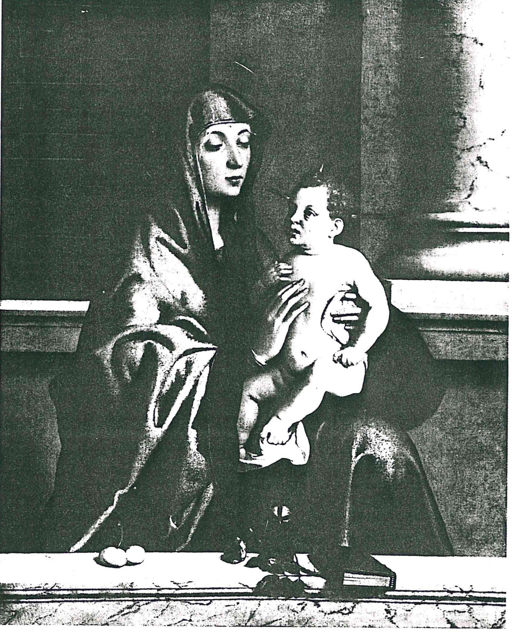 Madonna con Bambino, Madonna con Bambino (dipinto, opera isolata) di Moroni Giovan Battista (attribuito) (terzo quarto Sec. XVII)