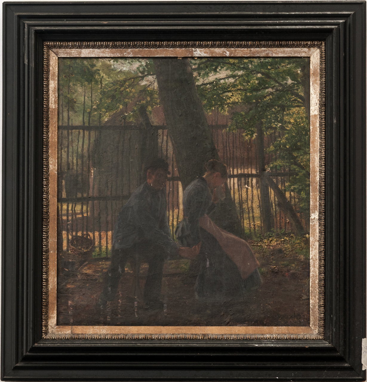 fidanzati al parco (dipinto, opera isolata) di Ignoto (attribuito) - ambito europeo (fine XIX)