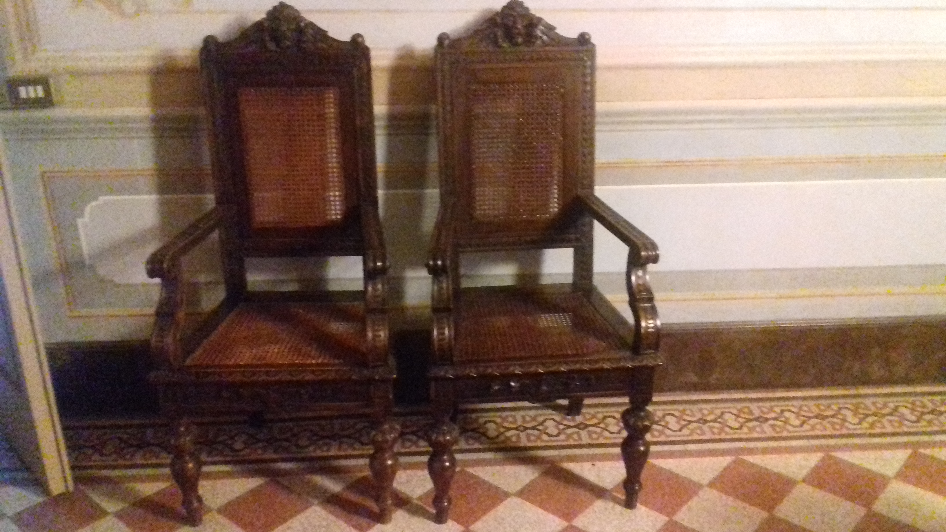 sedia - a braccioli - ambito mantovano (inizio XX)