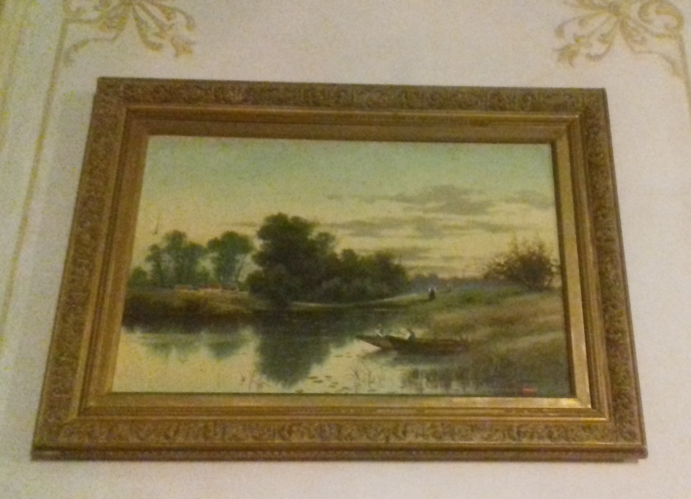 Paesaggio fluviale, paesaggio (dipinto) di Prader (XX)