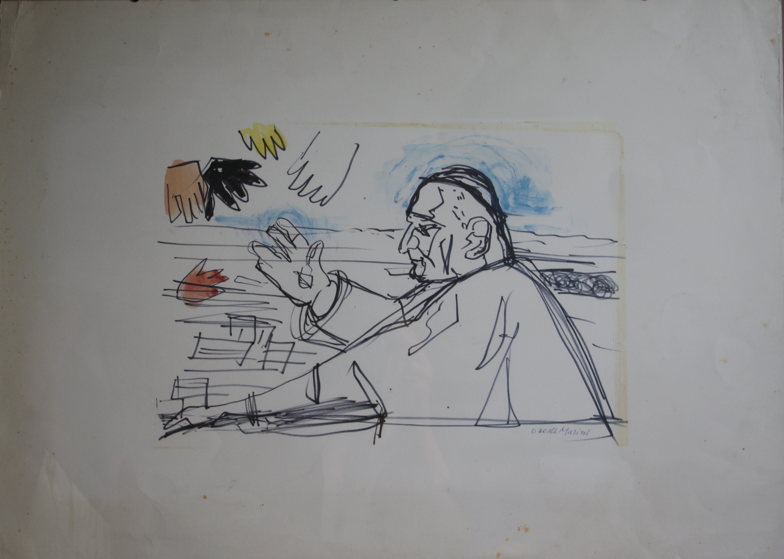 Papa Giovanni XXIII che benedice i popoli, Papa Giovanni XXIII che benedice i popoli (stampa) di Marini Oreste (seconda metà XX)