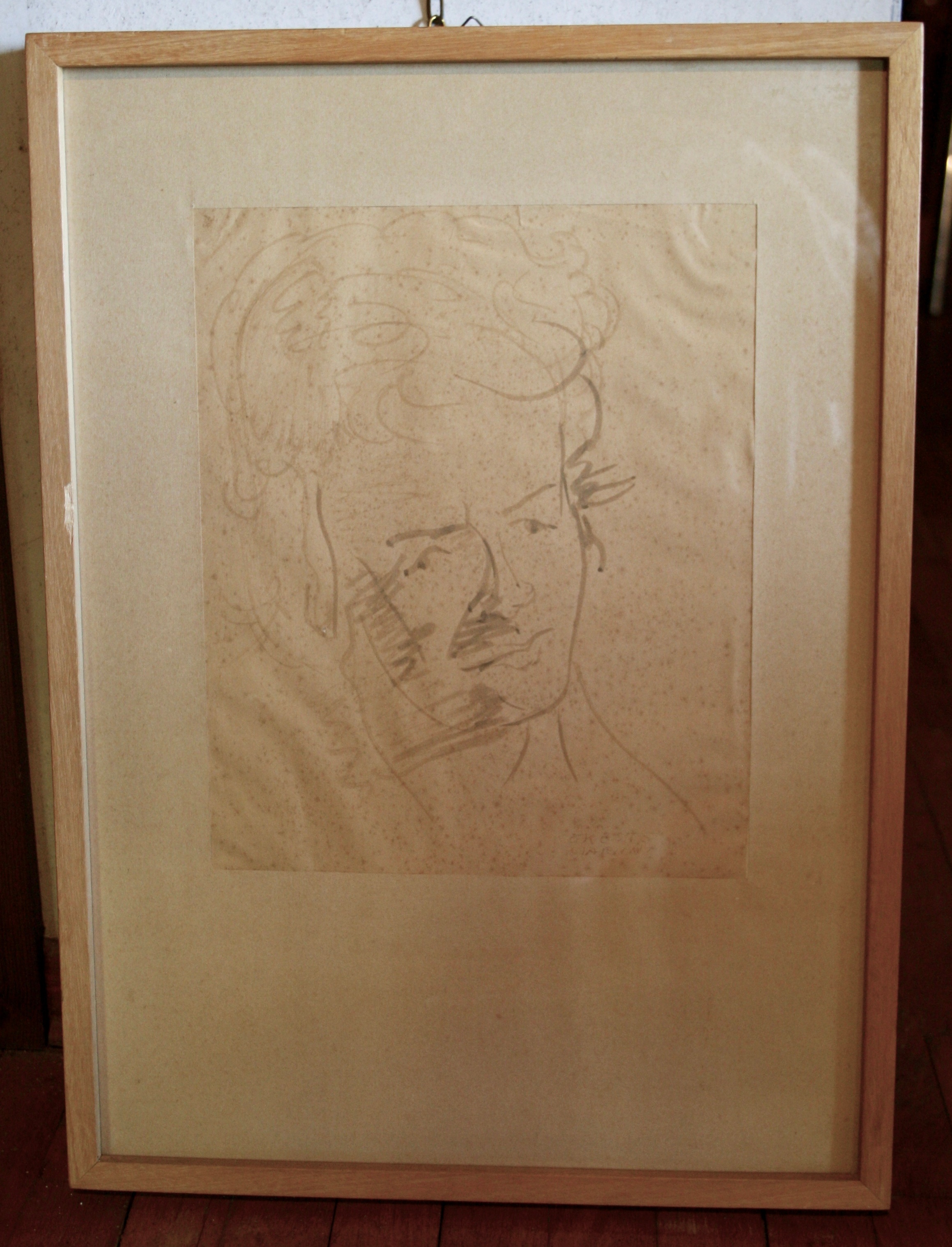 Ritratto della moglie Annunziata, ritratto (disegno) di Marini Oreste (XX)