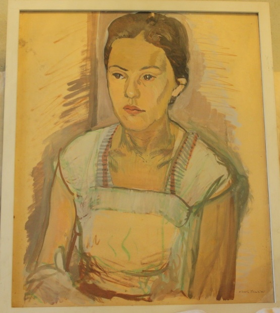 Ritratto della figlia Chiara a 18 anni, ritratto (disegno) di Marini Oreste (XX)