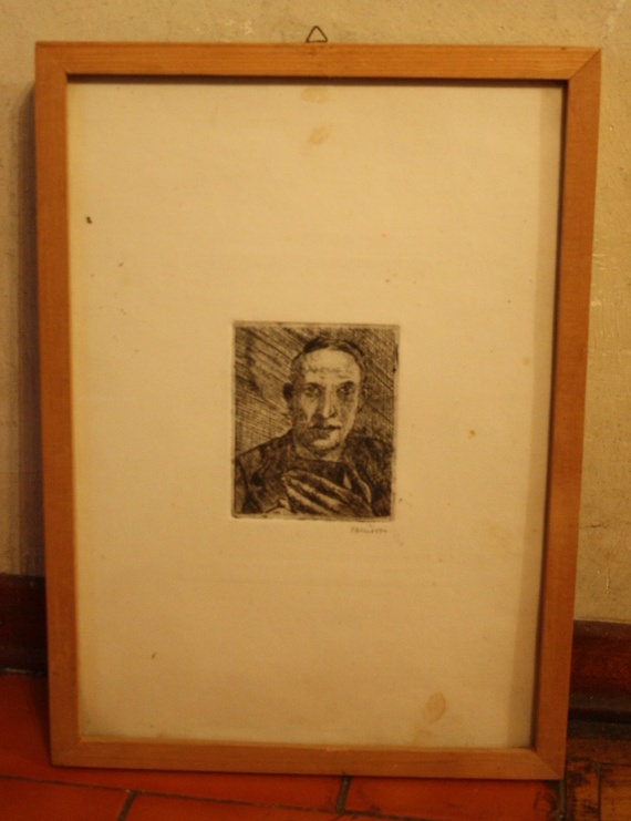 Autoritratto, autoritratto dell'artista (stampa) di Facciotto Giuseppe (XX)