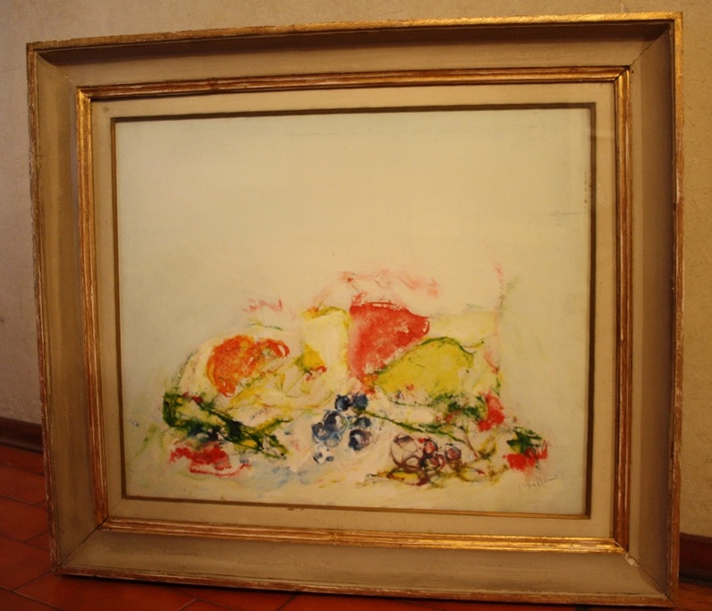Frutta, natura morta (dipinto) di Bellini Vittorio (XX)