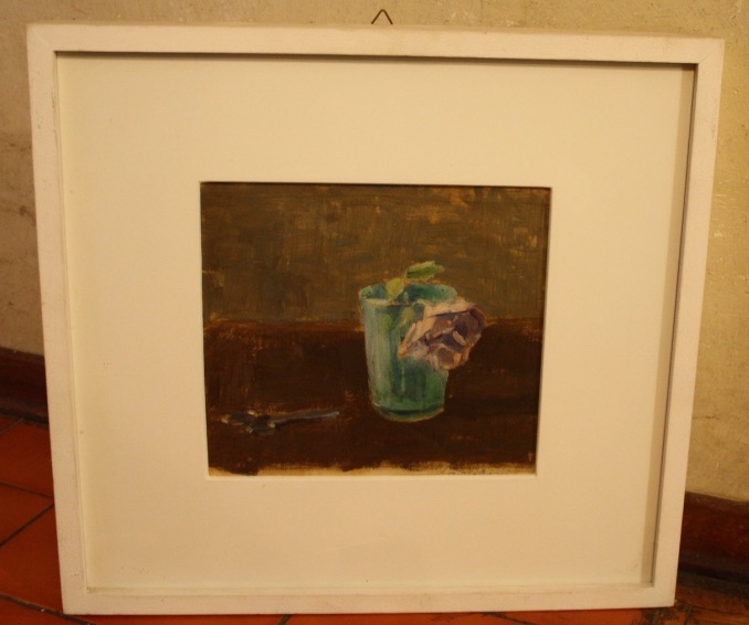 Fiore appassito, natura morta (dipinto) di Marini Oreste (XX)