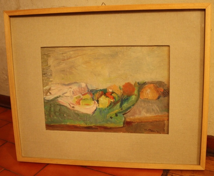 Natura morta, natura morta (dipinto) di Marini Oreste (XX)