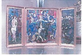 flagellazione di Cristo, incoronazione di spine, orazione nell'orto del Getsemani (dipinto) di Maestro Sansone (XVI-XVII)