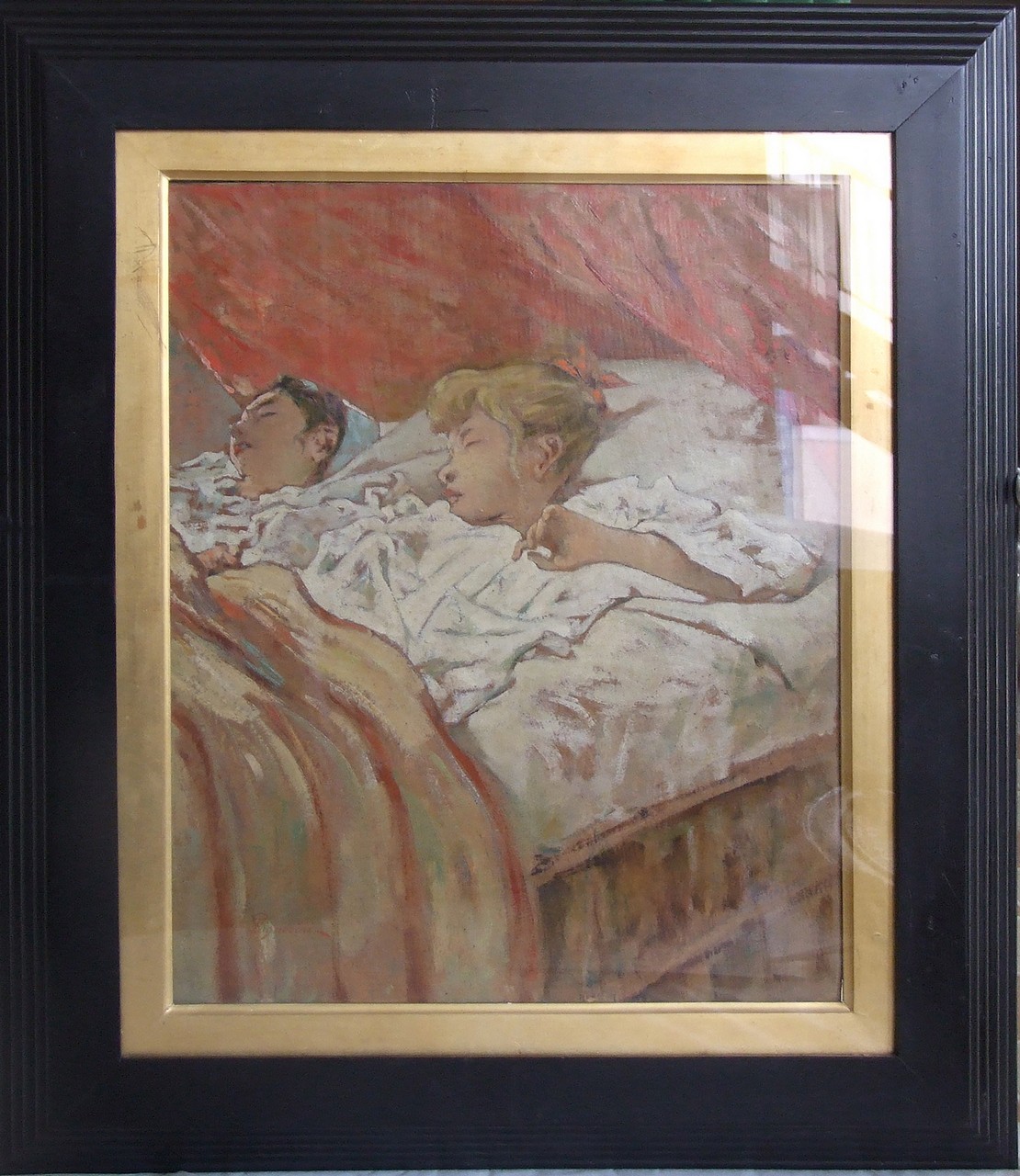 Bambini colti nel sonno (dipinto) di Signorini Telemaco (ultimo quarto XIX)