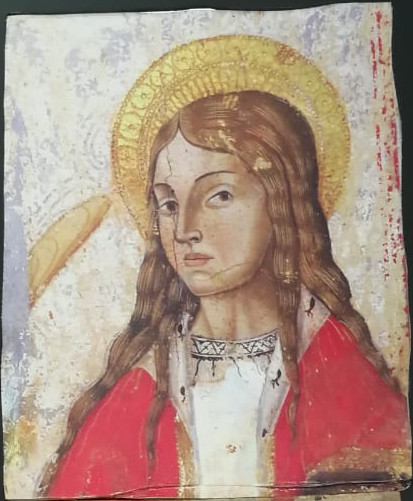 Santa Lucia (dipinto, frammento) - ambito sardo (fine/ inizio XV-XVI)