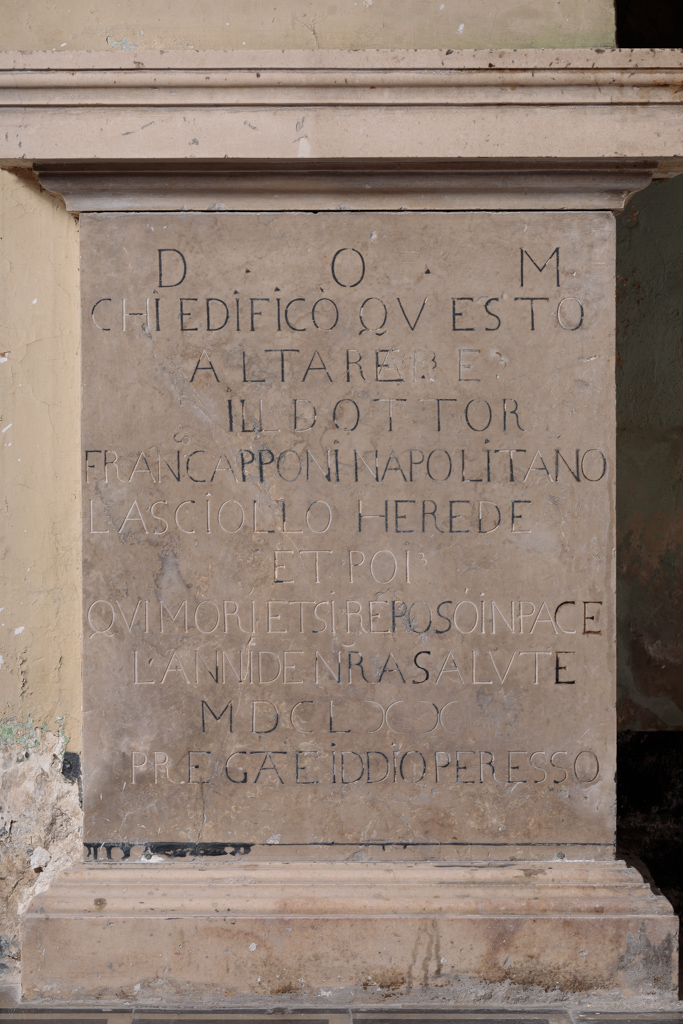 lapide - bottega Italia meridionale (XVII)