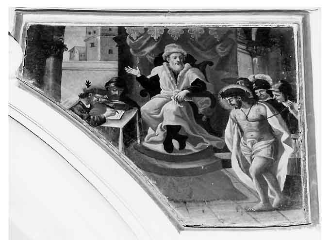 stazione I: Gesù condannato a morte (dipinto) - bottega pugliese (fine/ inizio secc. XVIII/ XIX)