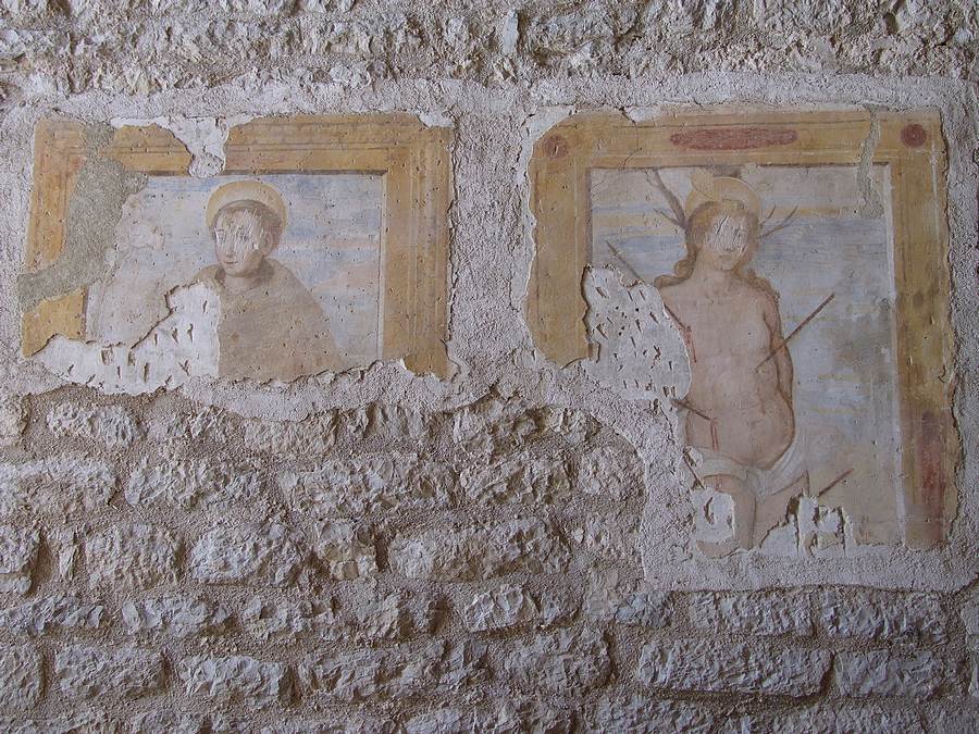 santi (dipinto, frammento) - ambito marchigiano (seconda metà sec. XV)