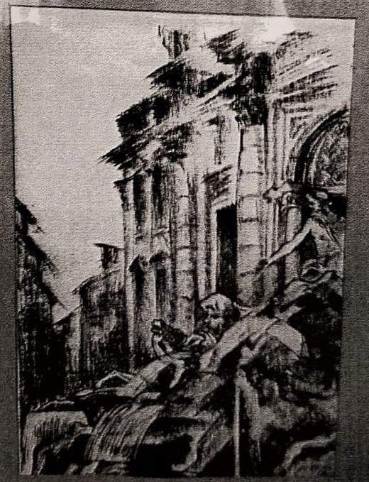 Fontana di Trevi, Fontana di Trevi (stampa) di Checchi Fettucciari Zena (attribuito) (sec. XX)